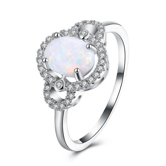 4.50 CTTW Oceanic Opal Pav'e Circular Classic Ring in Silvertone, , Riakoob Jewelry, Riakoob Jewelry  jewelryjewelry deals, swarovski crystal jewelry, groupon jewelry,, jewelry for mom, 