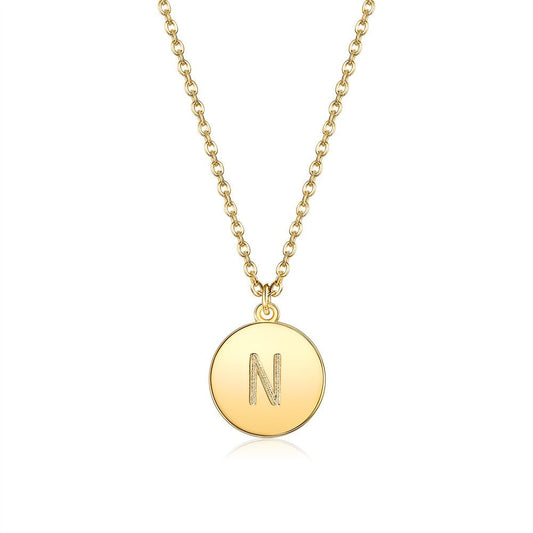 Initial Necklace in Goldtone