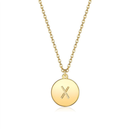 Initial Necklace in Goldtone