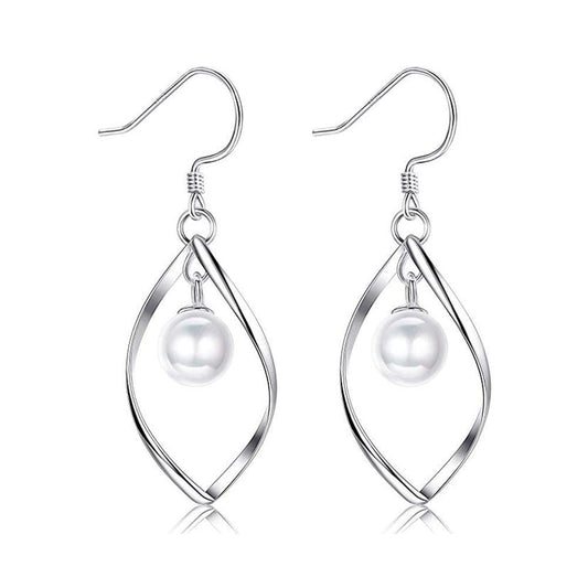 Pearl Drop Twist Drop Earring ITALY Design