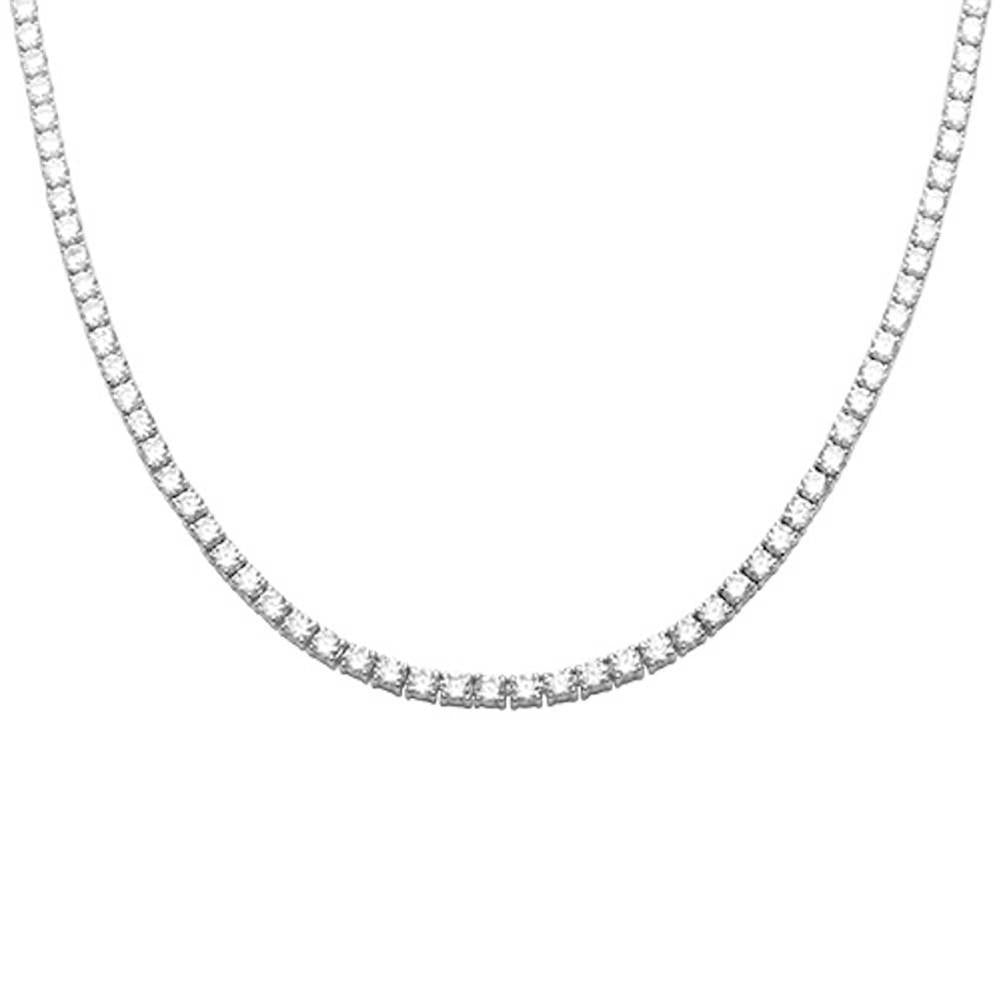 Tennis Necklace and Bracelet Set made With Luxe Crystals with Luxe Box - 18K White ITALY Design