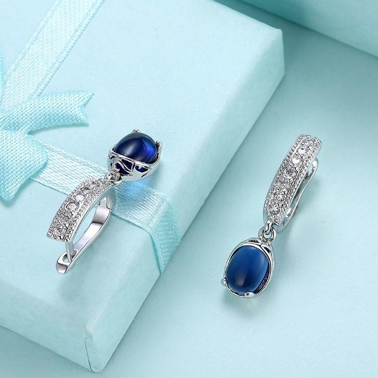 Created Micro-Pav'e Leverback Earrings Set in Silvertone - Riakoob Jewelry www.goldennycjewelry.com fashion jewelry for women