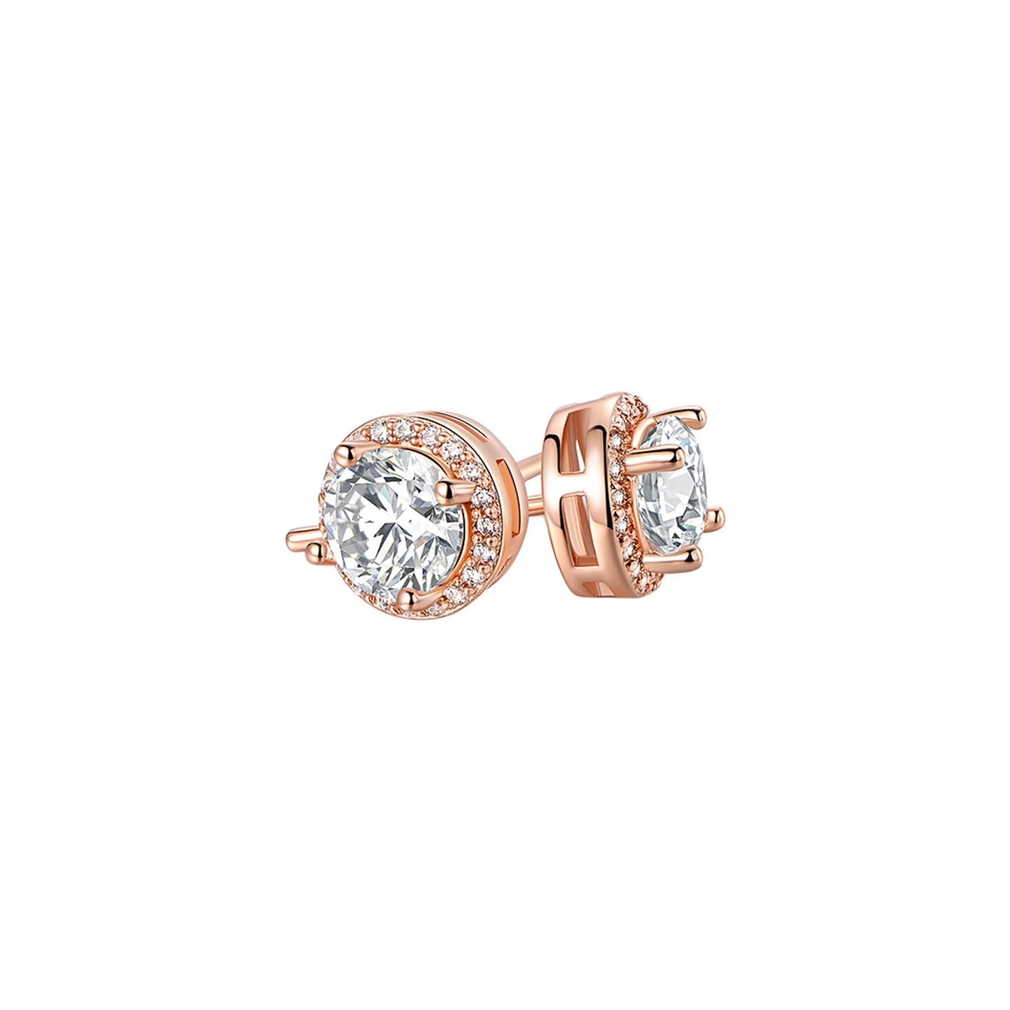 Halo Stud Earrings with Swarovski Crystals with  Gift Box, , Riakoob Jewelry, Riakoob Jewelry  jewelryjewelry deals, swarovski crystal jewelry, groupon jewelry,, jewelry for mom, 