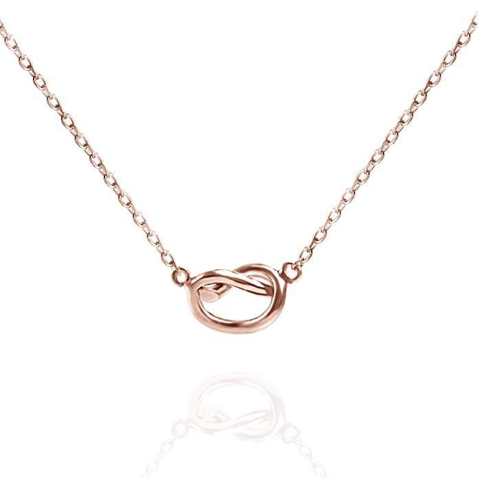Trendy Twist Necklace 18"  - RoseGoldtone