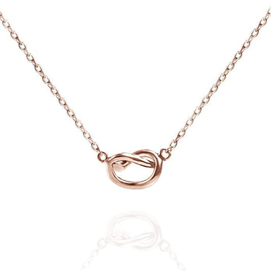 Trendy Twist Necklace 18"  - RoseGoldtone