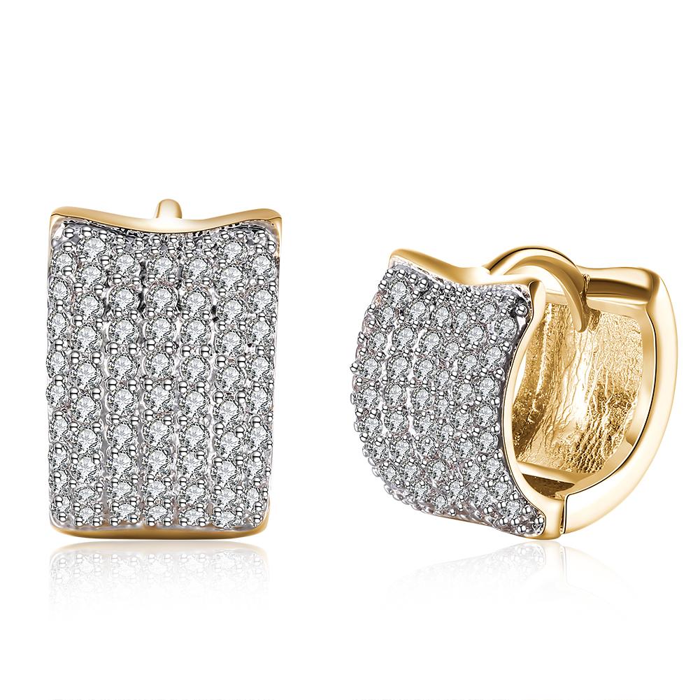 Elements Cubed Earrings in Goldtone