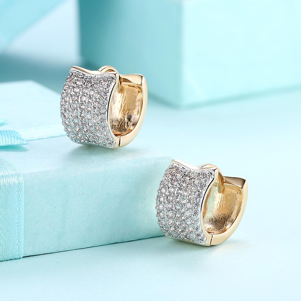 Elements Cubed Earrings in Goldtone