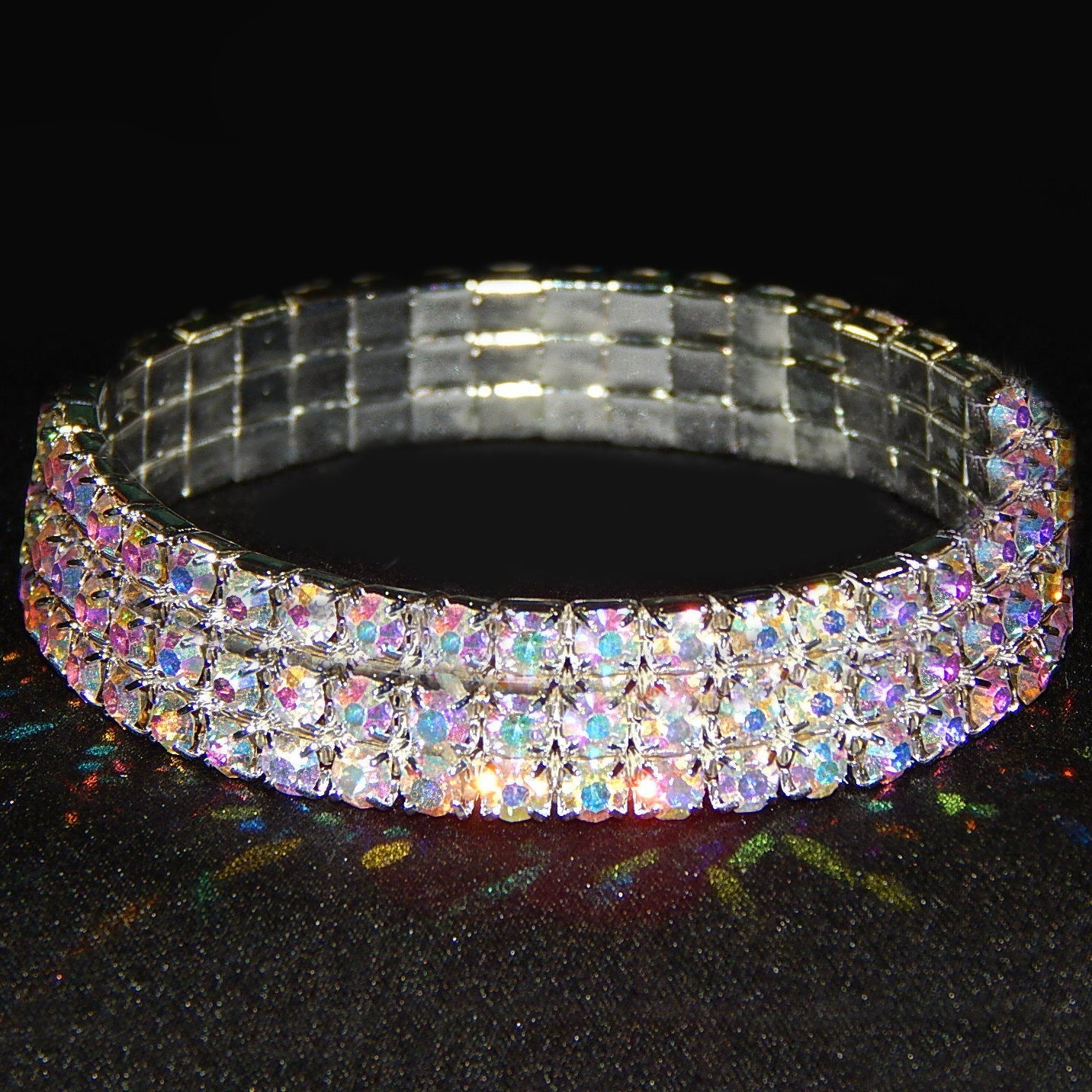 8.00 Cttw  Amethyst Crystal Tennis Bracelet in Silvertone ITALY (10+ Options)