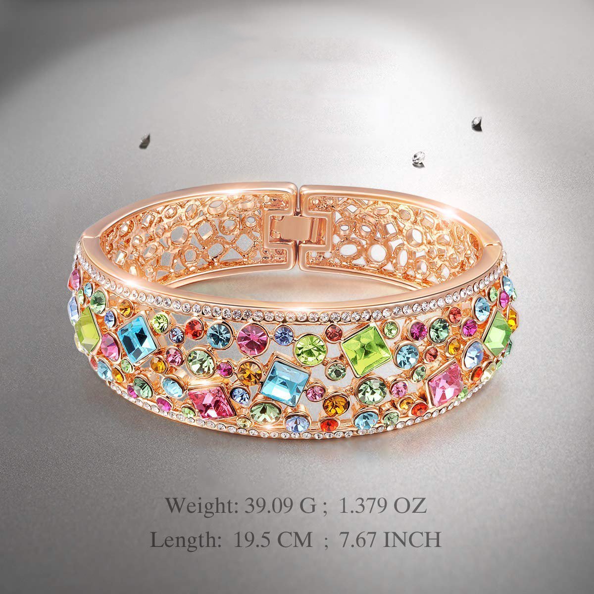 Bregenz Rainbow of Life Bangle in Rosegoldtone ITALY Design