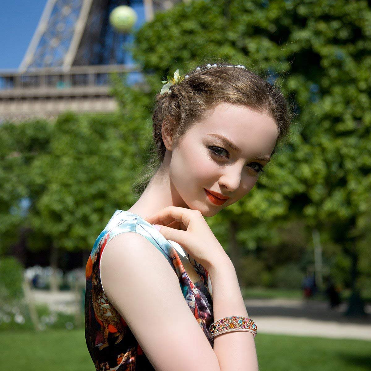 Bregenz Rainbow of Life Bangle in Rosegoldtone ITALY Design
