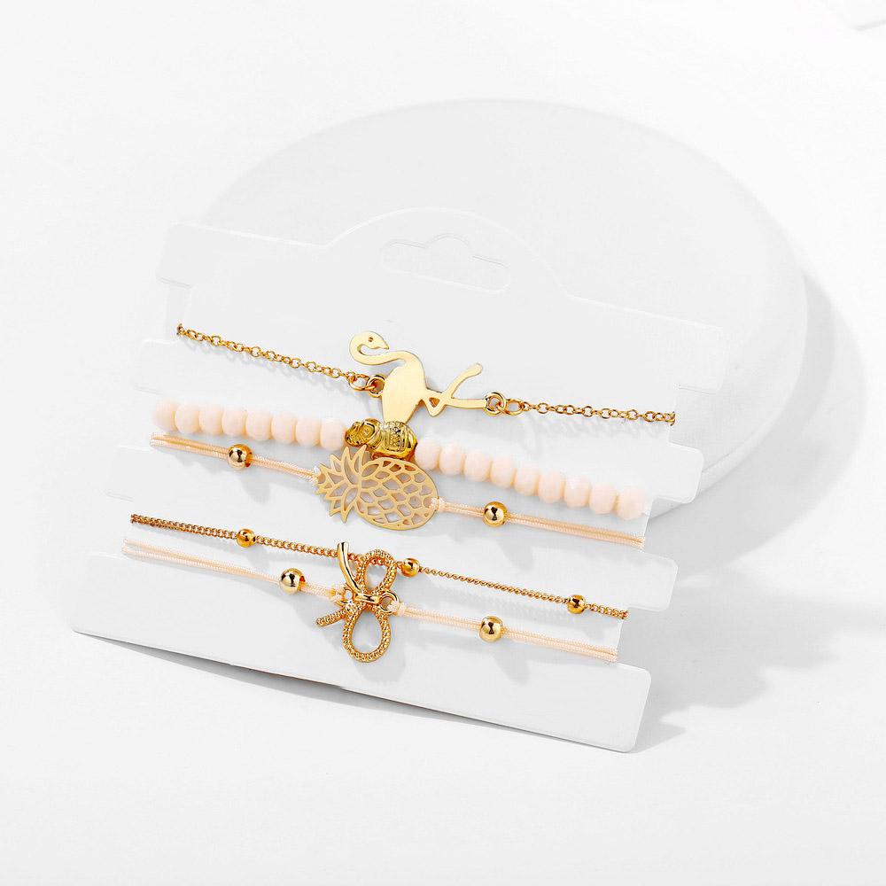 Wild Jungle Marble Stretch 5 Piece Bracelet Set ITALY Design
