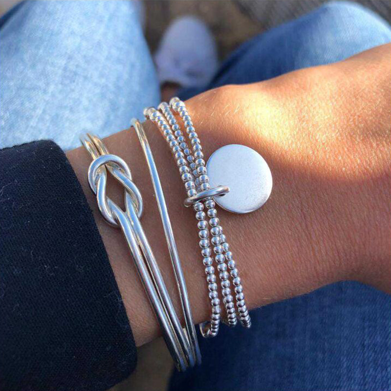Celestial Marble Crystals and Gemstone 5 Piece Bracelet Set - 25+ Styles Available