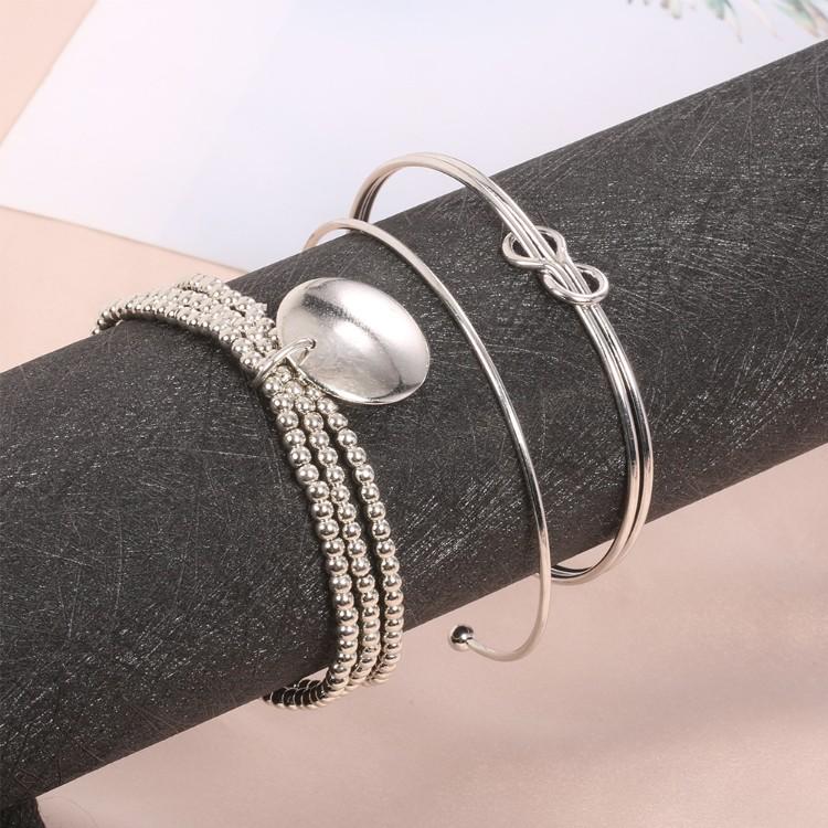 Classic Loveknot Twisted 3 Piece Bracelet Set ITALY Design