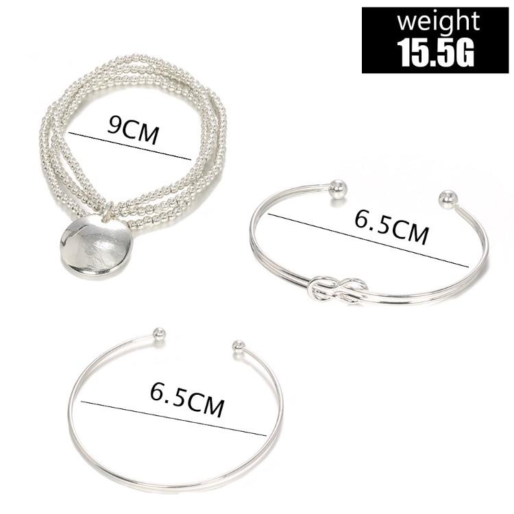 Classic Loveknot Twisted 3 Piece Bracelet Set ITALY Design