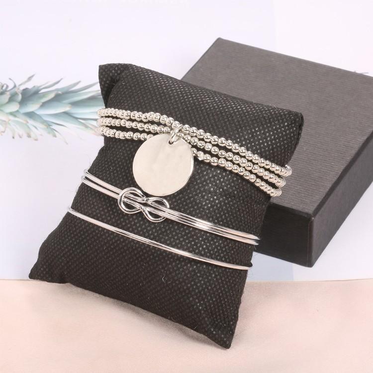 Classic Loveknot Twisted 3 Piece Bracelet Set ITALY Design