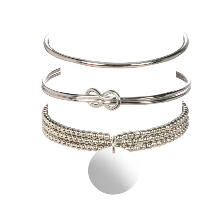 Classic Loveknot Twisted 3 Piece Bracelet Set ITALY Design