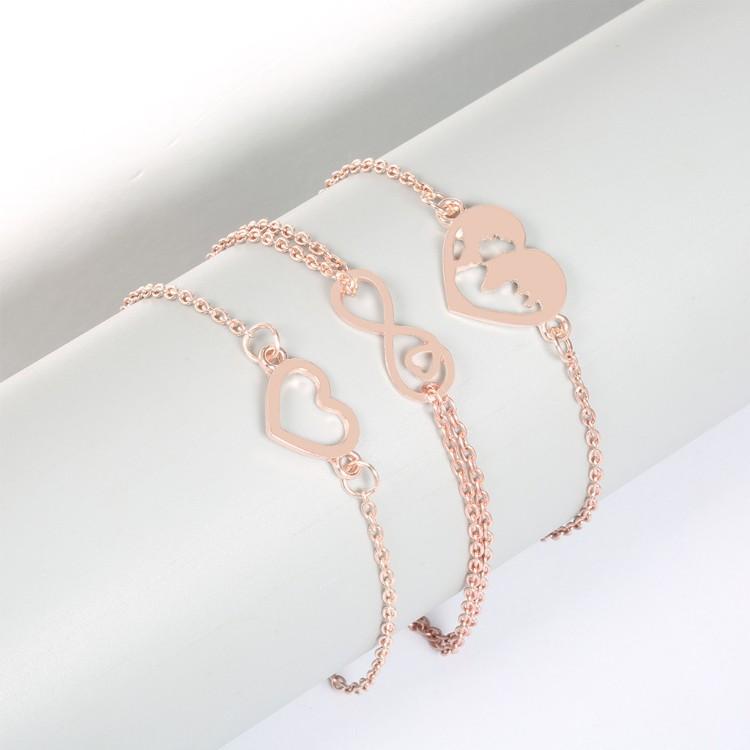 Love & Peace in the World Rose Gold 3 Piece Set ITALY Design