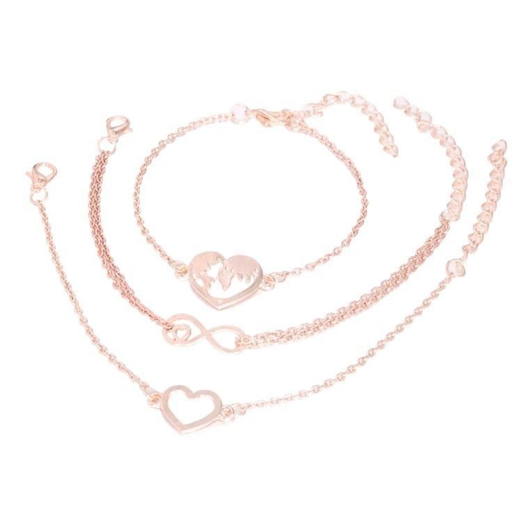 Love & Peace in the World Rose Gold 3 Piece Set ITALY Design