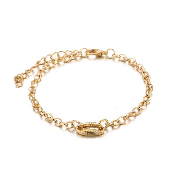Turquoise Sea-Shell 3 Piece Bracelet Set in Goldtone ITALY Design