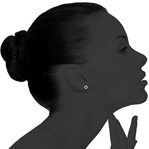 6mm Pave Disc Stud Earring with Swarovski Crystals - 14K White Gold Plated, Earring, Riakoob Jewelry, Riakoob Jewelry  jewelryjewelry deals, swarovski crystal jewelry, groupon jewelry,, jewelry for mom, 