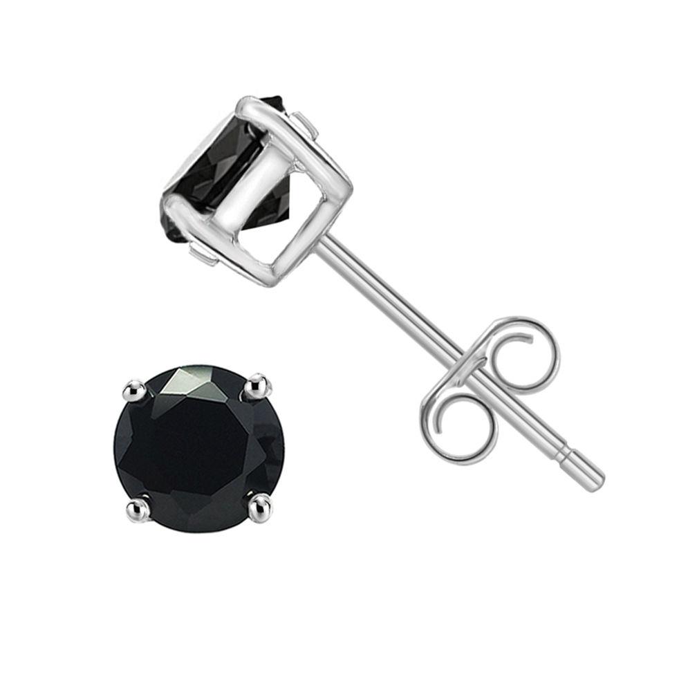Black Onyx Embellished with Swarovski Crystals 7mm Stud Earringin  Silvertone, Earring, Riakoob Jewelry, Riakoob Jewelry  jewelryjewelry deals, swarovski crystal jewelry, groupon jewelry,, jewelry for mom, 