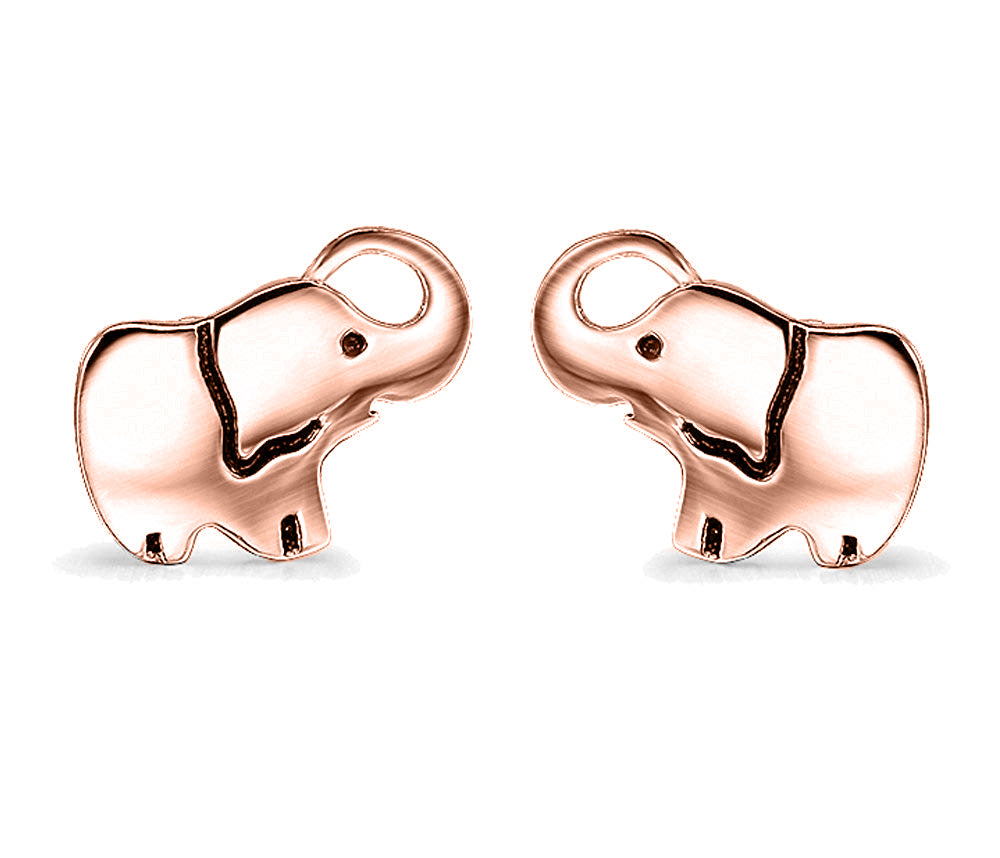 Goldtone Tone  Mini Elephant Stud Earrings - Two Options Available