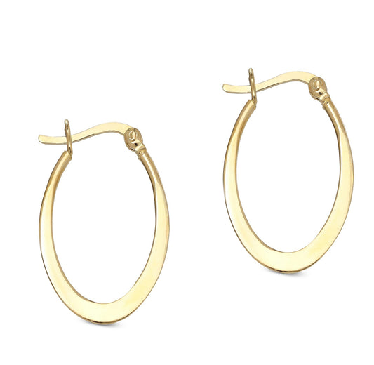Sleek Roman Classic Hoops in Goldtone Tone