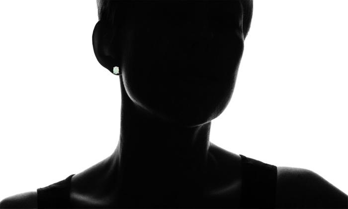 3.00 CT Oval Cut Opal Stud Earring in  Silvertone, Earring, Riakoob Jewelry, Riakoob Jewelry  jewelryjewelry deals, swarovski crystal jewelry, groupon jewelry,, jewelry for mom, 