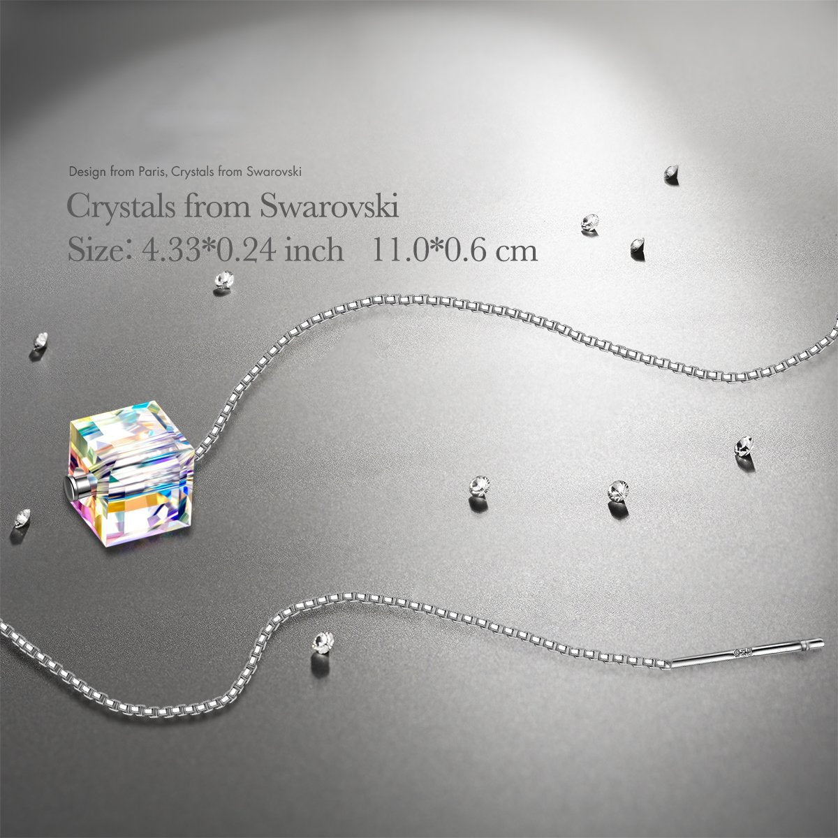 Aurora Borealis Swarovski Elements Dangling Earrings in Silvertone, earr, Riakoob Jewelry, Riakoob Jewelry  jewelryjewelry deals, swarovski crystal jewelry, groupon jewelry,, jewelry for mom, 