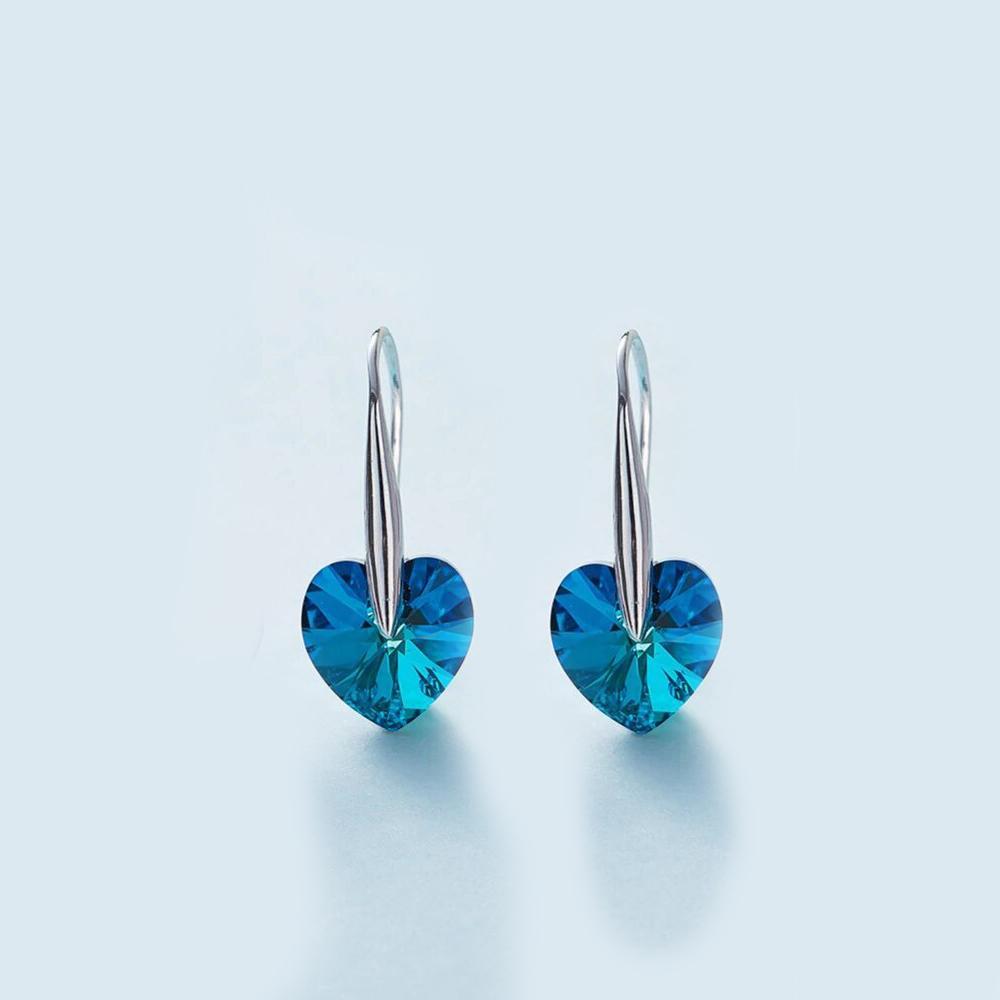 Heart Drop  Silvertone ITALY Design