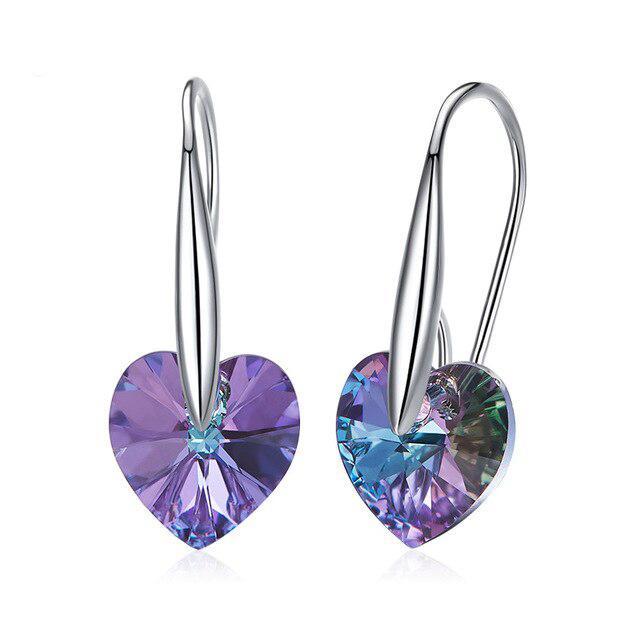 Heart Drop  Silvertone ITALY Design