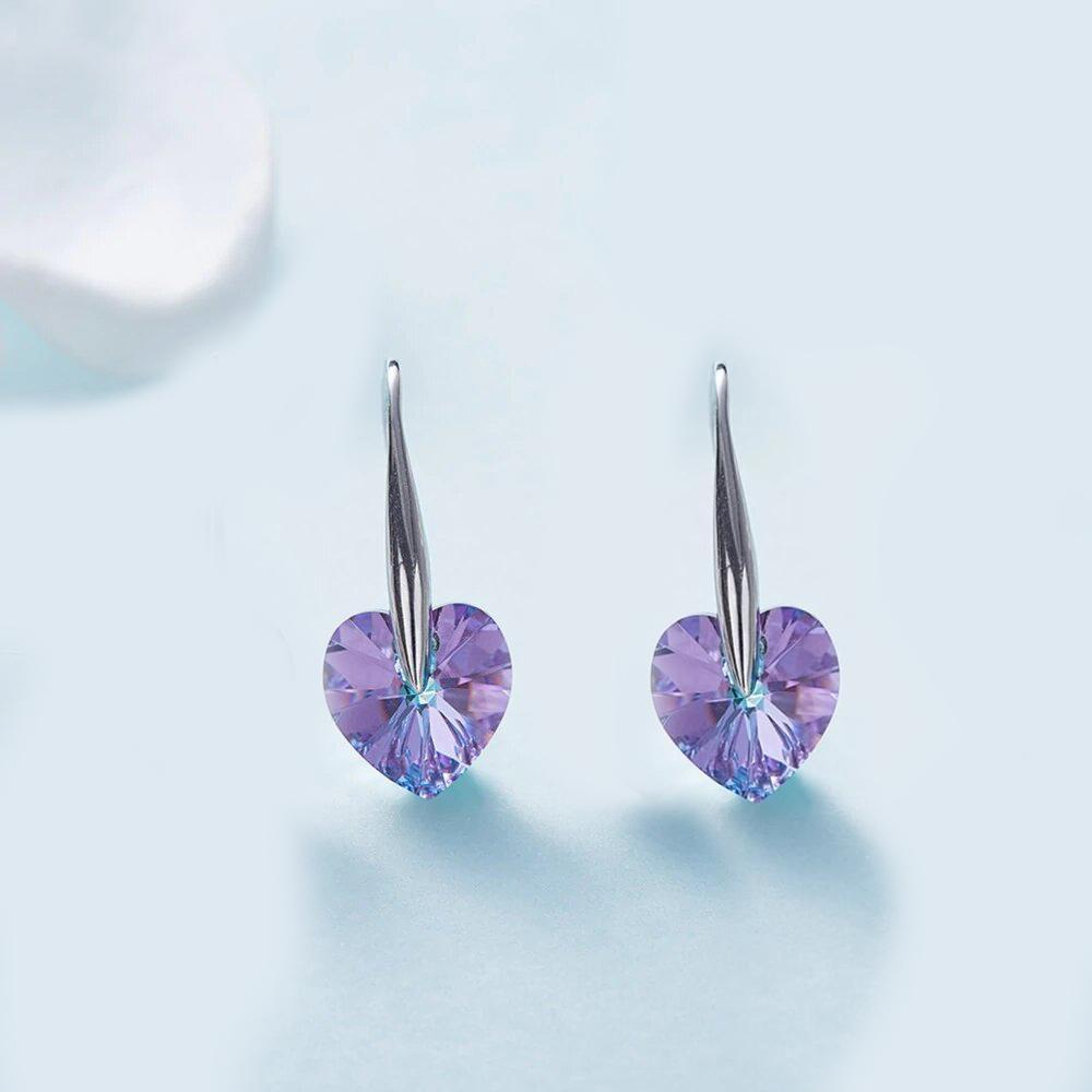 Heart Drop  Silvertone ITALY Design