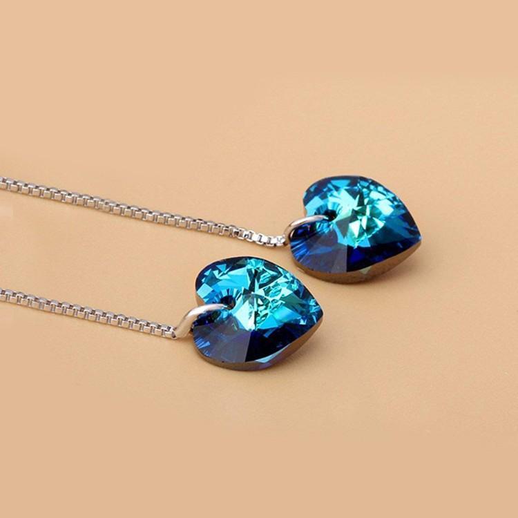 Heart Threader Drop  Silvertone ITALY Design