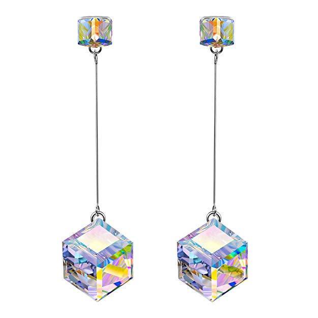 Aurora Borilles Cube Drop  Silvertone ITALY Design