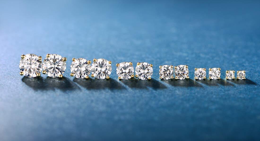 9 CTTW Stud Earrings Set  Silvertone Made with Luxe Elements (5-Pairs) by: Jewelry ITALY Design