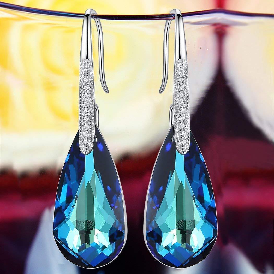 Серьги-капли с синим камнем Bermuda Design ITALY