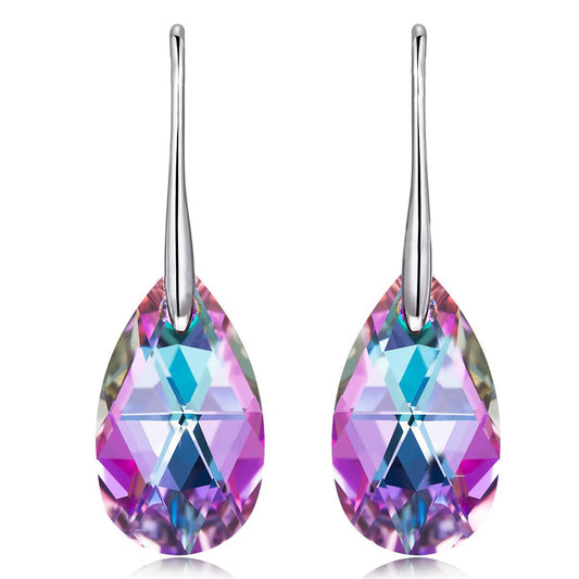 Vivid Light Crystal Drop Earring ITALY Design