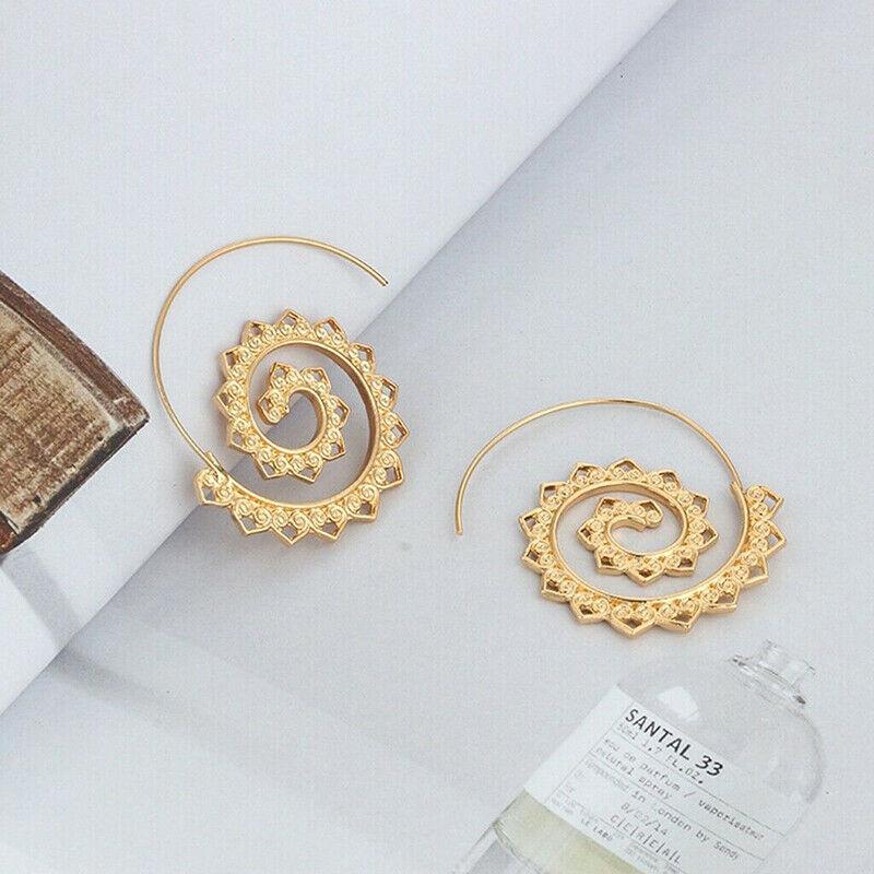 2 Pack: Modern Goldtone Tone  Multi Filigree Heart Swirl Hoop Earrings ITALY Design
