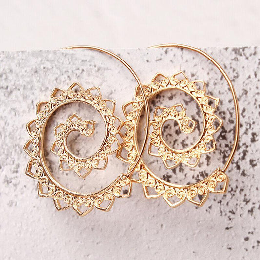 2 Pack: Modern Goldtone Tone  Multi Filigree Heart Swirl Hoop Earrings ITALY Design