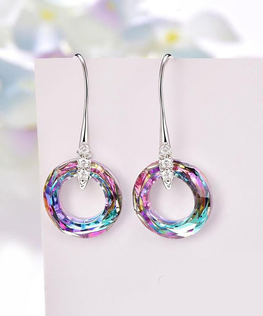 Enlightening Dangle Earrings With Luxe Crystals - Vitrail Light in  Silvertone ITALY Design