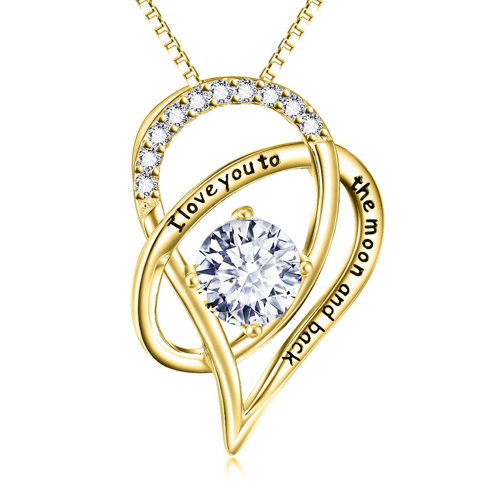 Mother's Day I Love You To The Moon & Back Luxe Elements Necklace & Gift Box ITALY Design