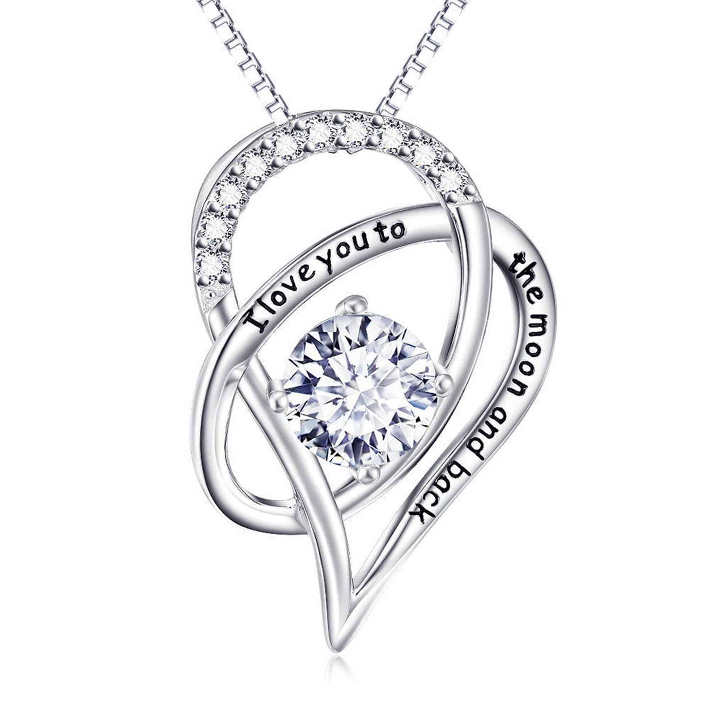 I Love You Necklace in Silver