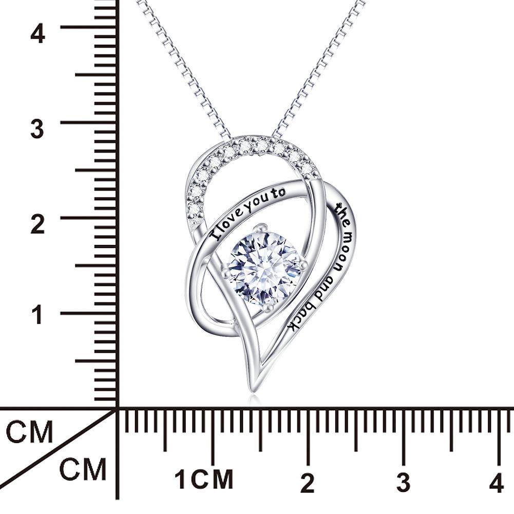 Mother's Day I Love You To The Moon & Back Luxe Elements Necklace & Gift Box ITALY Design