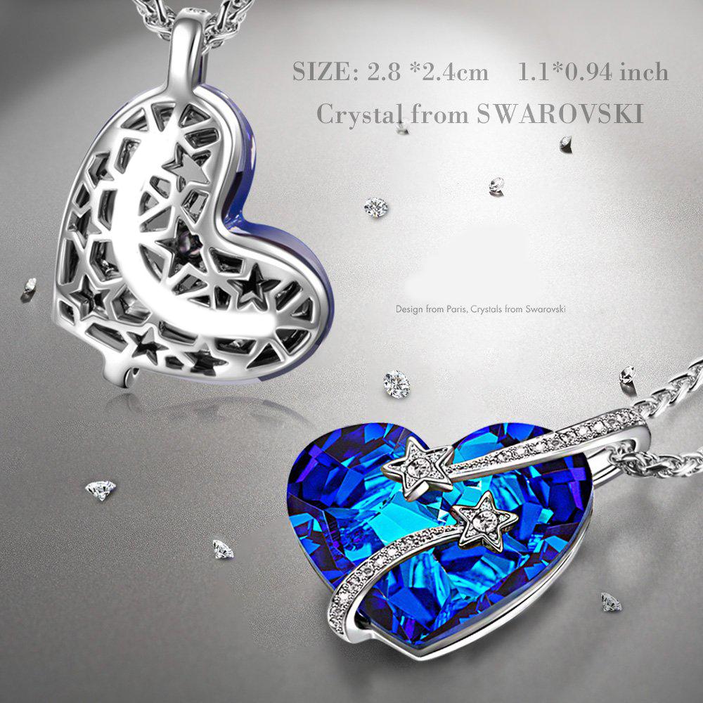 Bermuda Blue  Elements Stars in the Sky Pendant Necklace in 14K White Gold