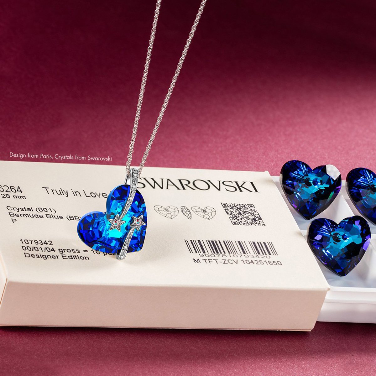 Bermuda Blue  Elements Stars in the Sky Pendant Necklace in 14K White Gold