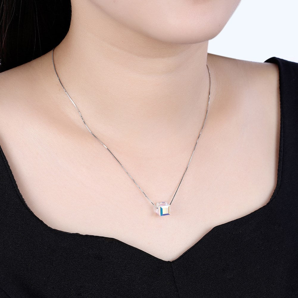 3 Piece Aurora Borilles Set With Crystals in  Silvertone