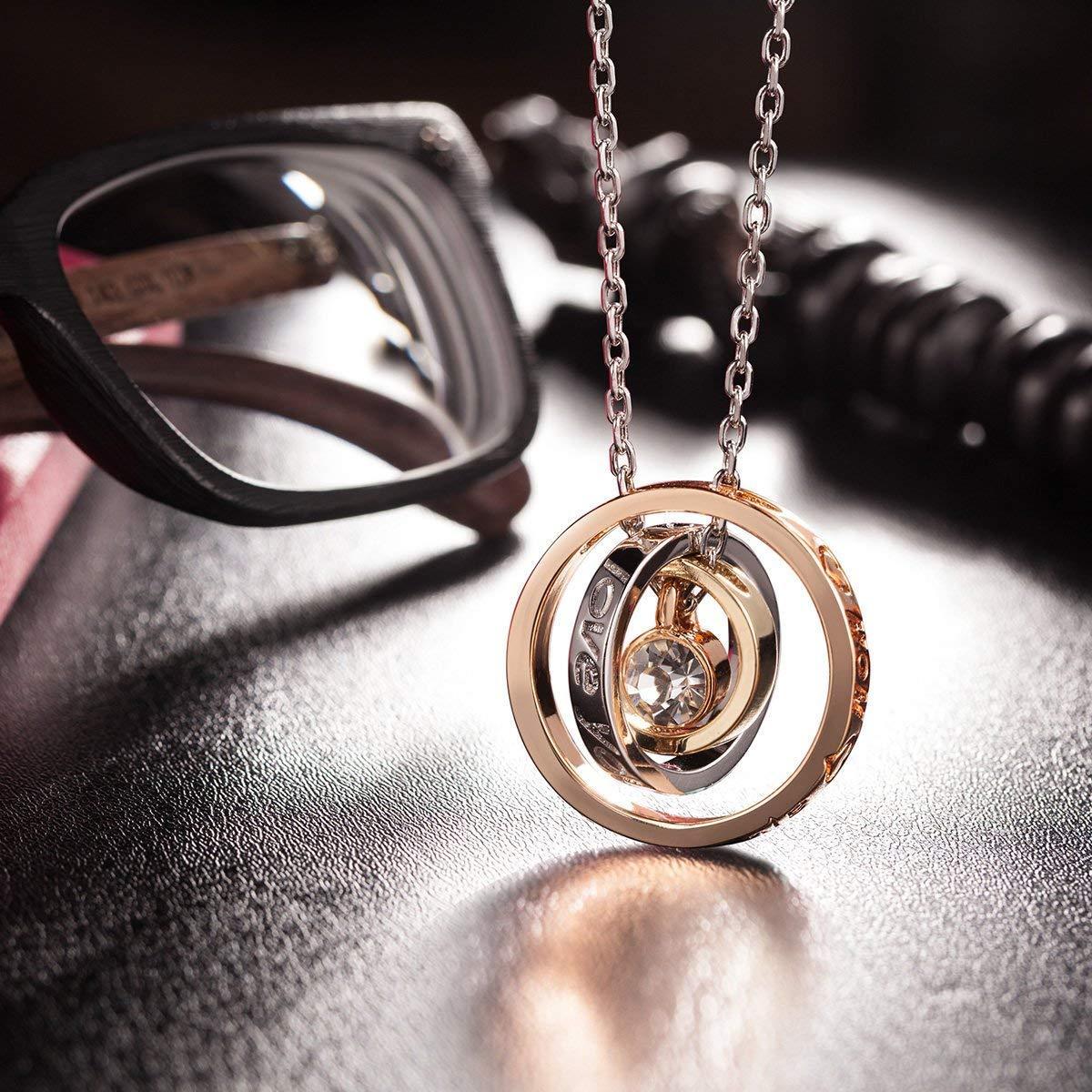 Triple rolling Necklace - I will always Love you MUM ITALY Design