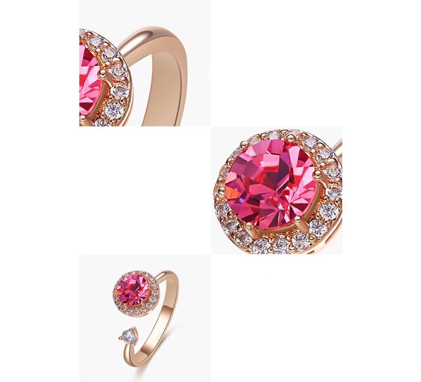 Twisted Pink  Elements Circular Halo Adjustable Ring