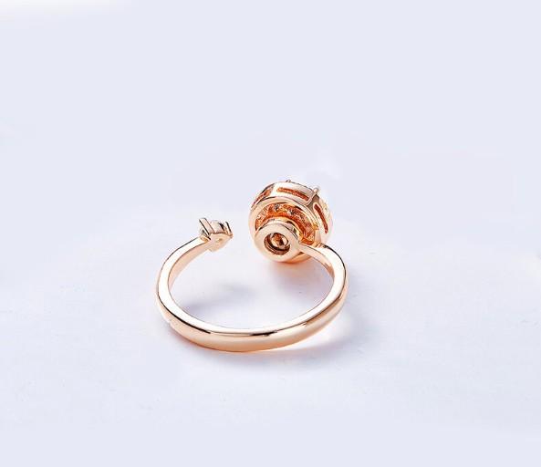 Twisted Pink Luxe Elements Circular Halo Adjustable Ring ITALY Design