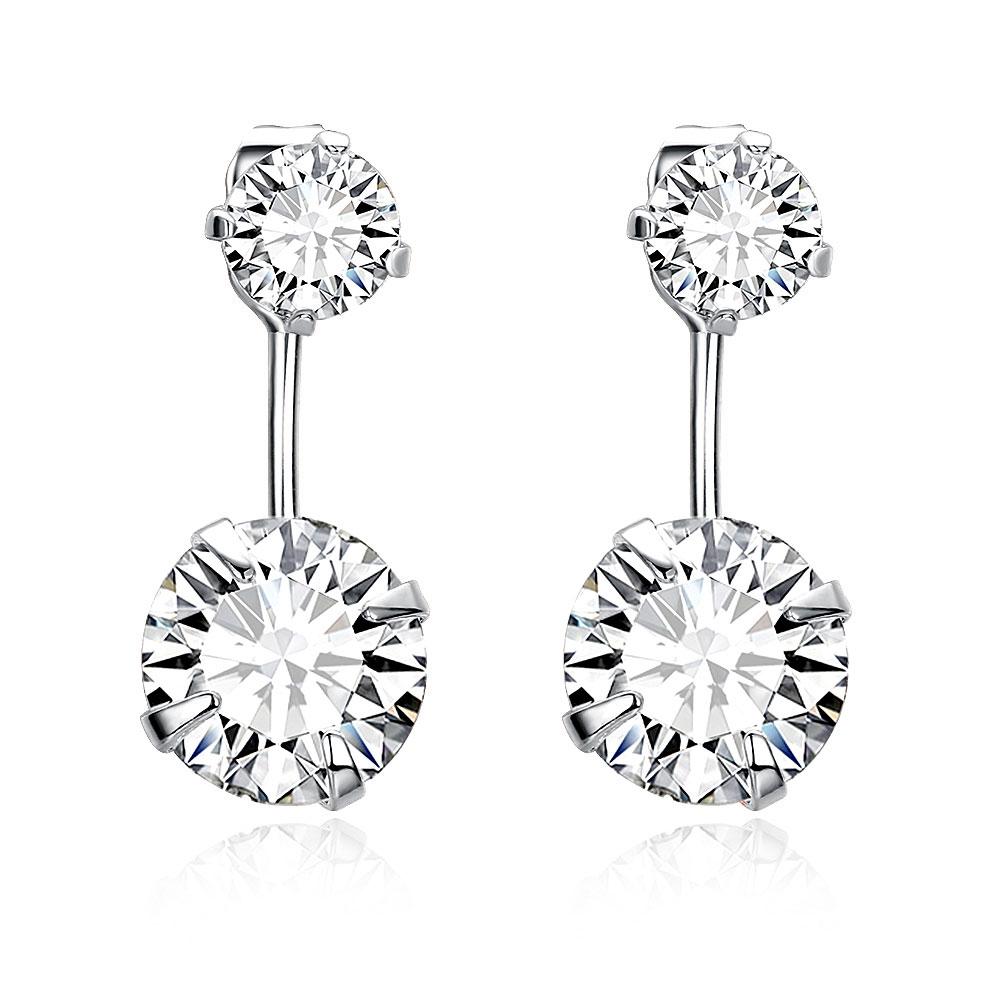 Duo Swarovski Elements Drop Earrings in Silvertone, Earring, Riakoob Jewelry, Riakoob Jewelry  jewelryjewelry deals, swarovski crystal jewelry, groupon jewelry,, jewelry for mom, 